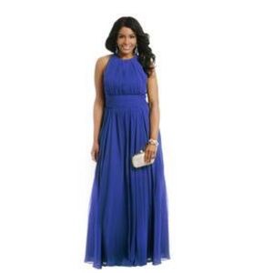 Badgley Mischka Blue Corundum Sapphire Gown.